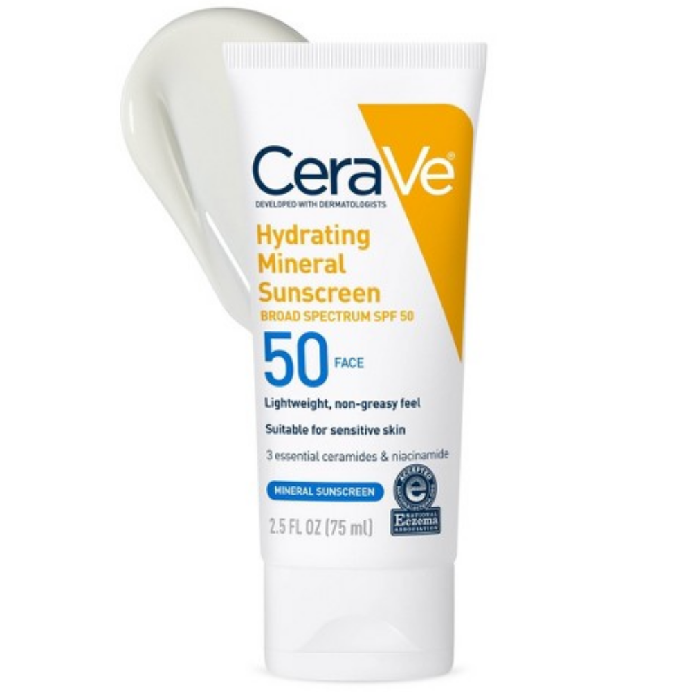 CeraVe Hydrating Mineral Sunscreen SPF50 Face Lotion 75ml