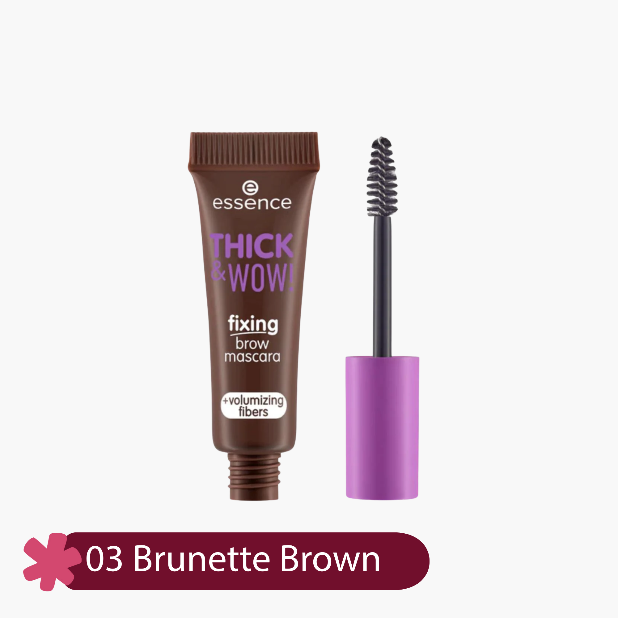 Essence Thick & Wow! Fixing Brow Mascara 03 Brunette Brown 6ml