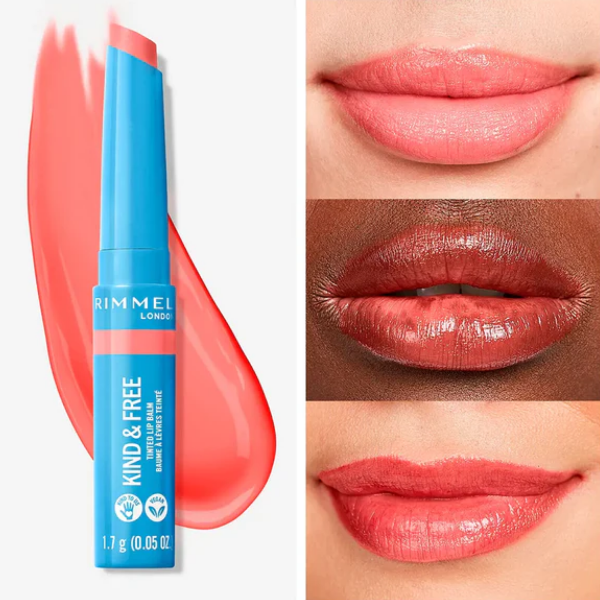 Rimmel Kind & Free Tinted Lip Balm 1.7gm ingredients