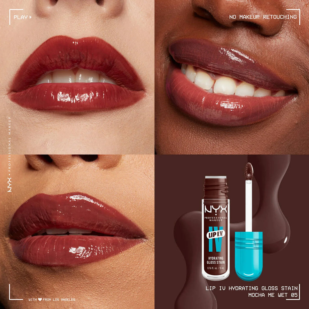 NYX Lip IV Hydrating Gloss Stain 05 Mocha Me Wet 5ml