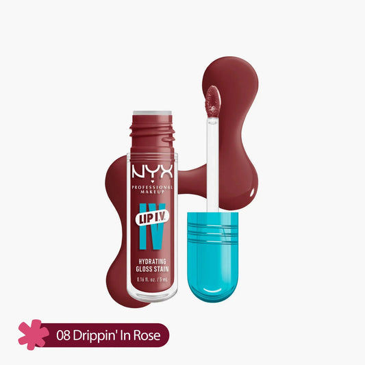 NYX Lip IV Hydrating Gloss Stain 08 Drippin' In Rose 5ml