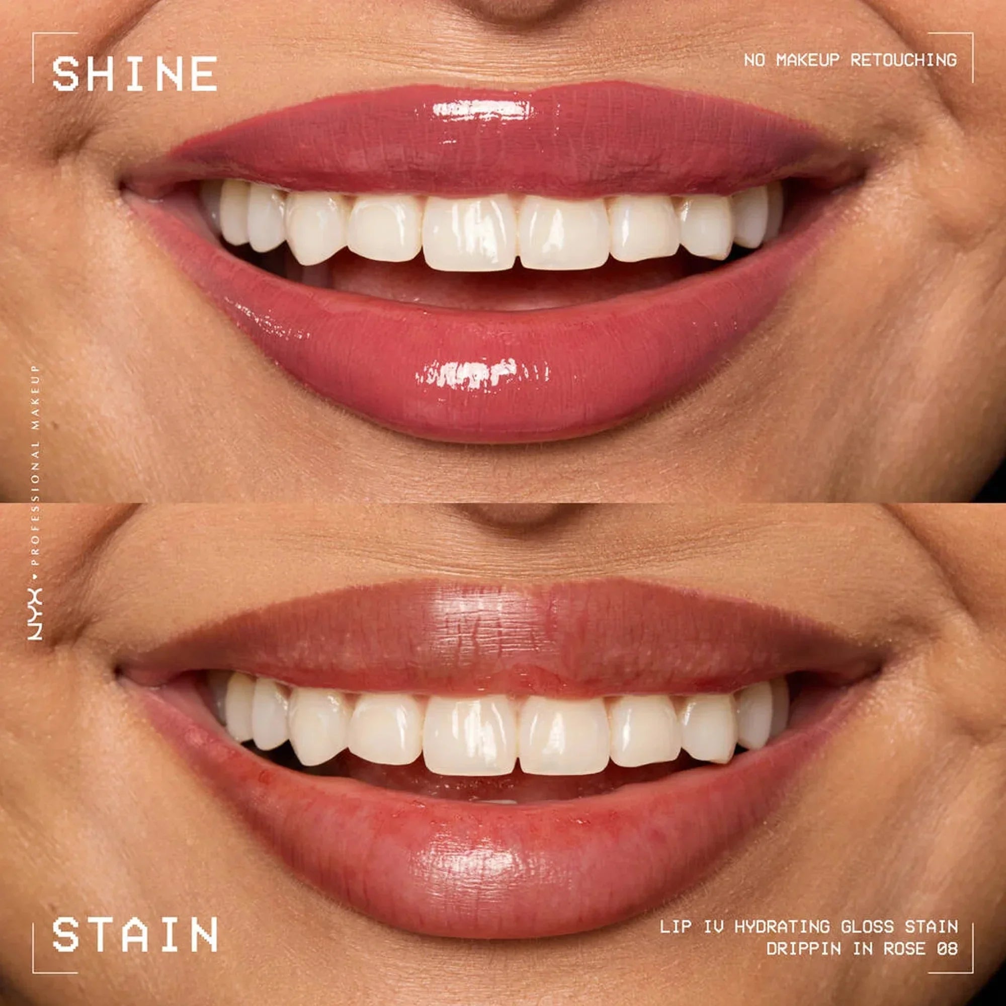 NYX Lip IV Hydrating Gloss Stain 08 Drippin' In Rose 5ml price