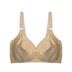 Beige bra on a white background