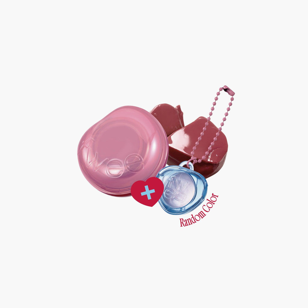 Fwee Lip & Cheek Glowy Jelly Pot & Keyring Set JS01 Rosy Glaze 4gm - TheSkinFit