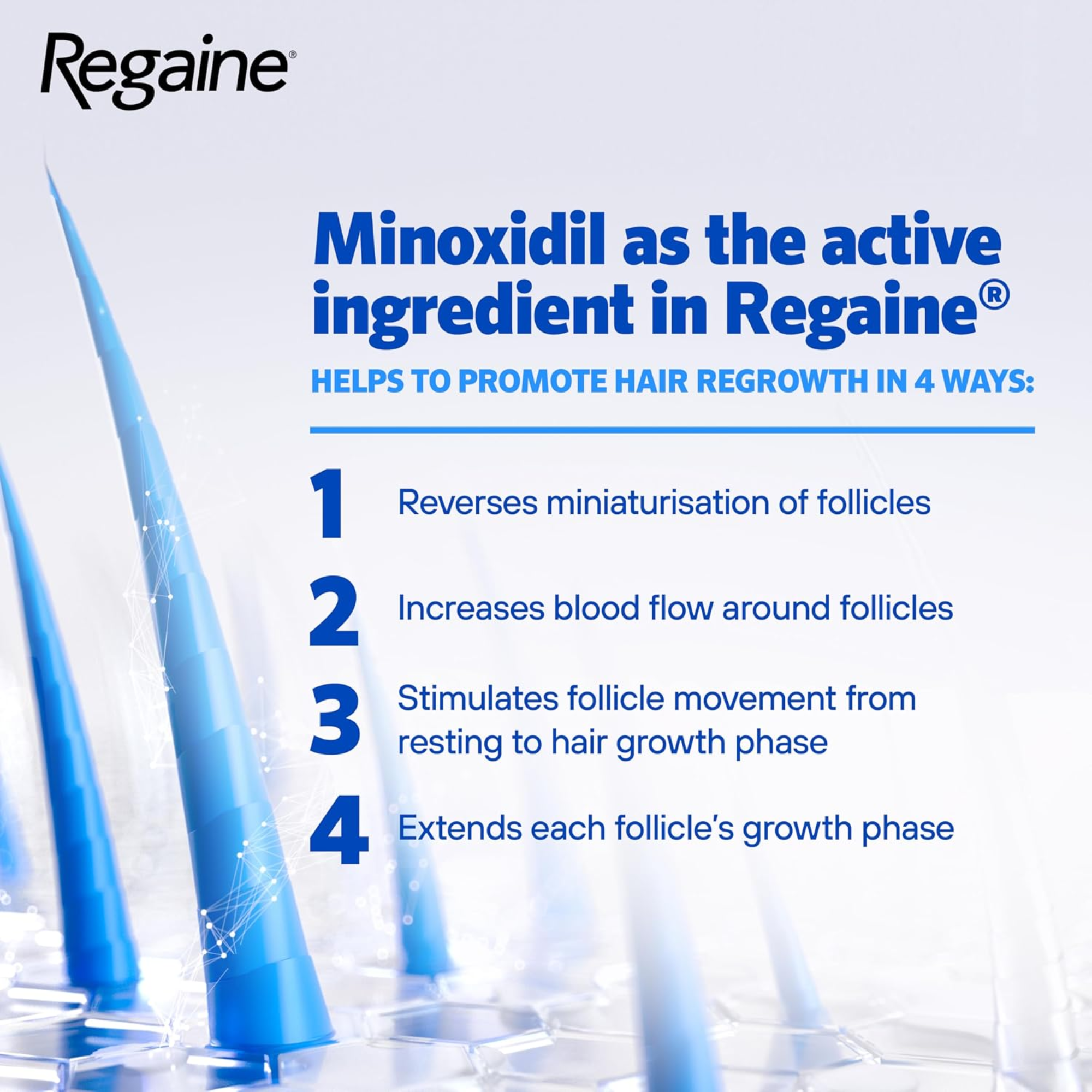 Regaine For Men Extra Strength Scalp Solution 5% Minoxidil 3 Month Supply (3 x 60ml)