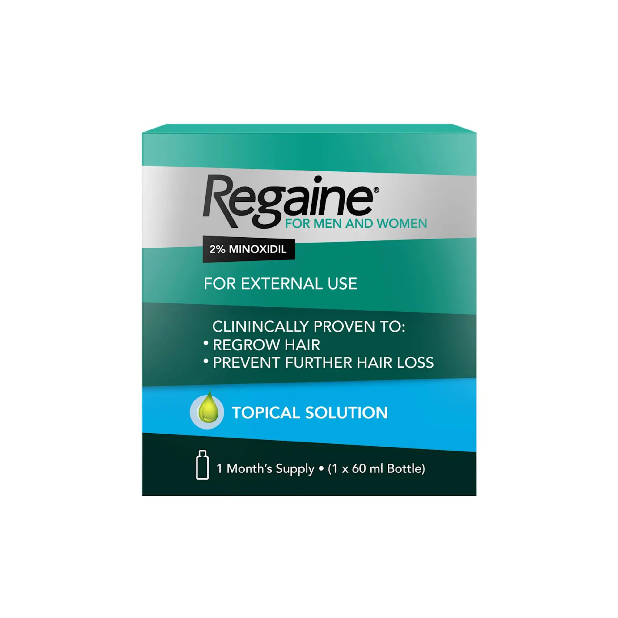 Regaine 2% Minoxidil Topical Solution Men And Women Hair Regrowth Treatment