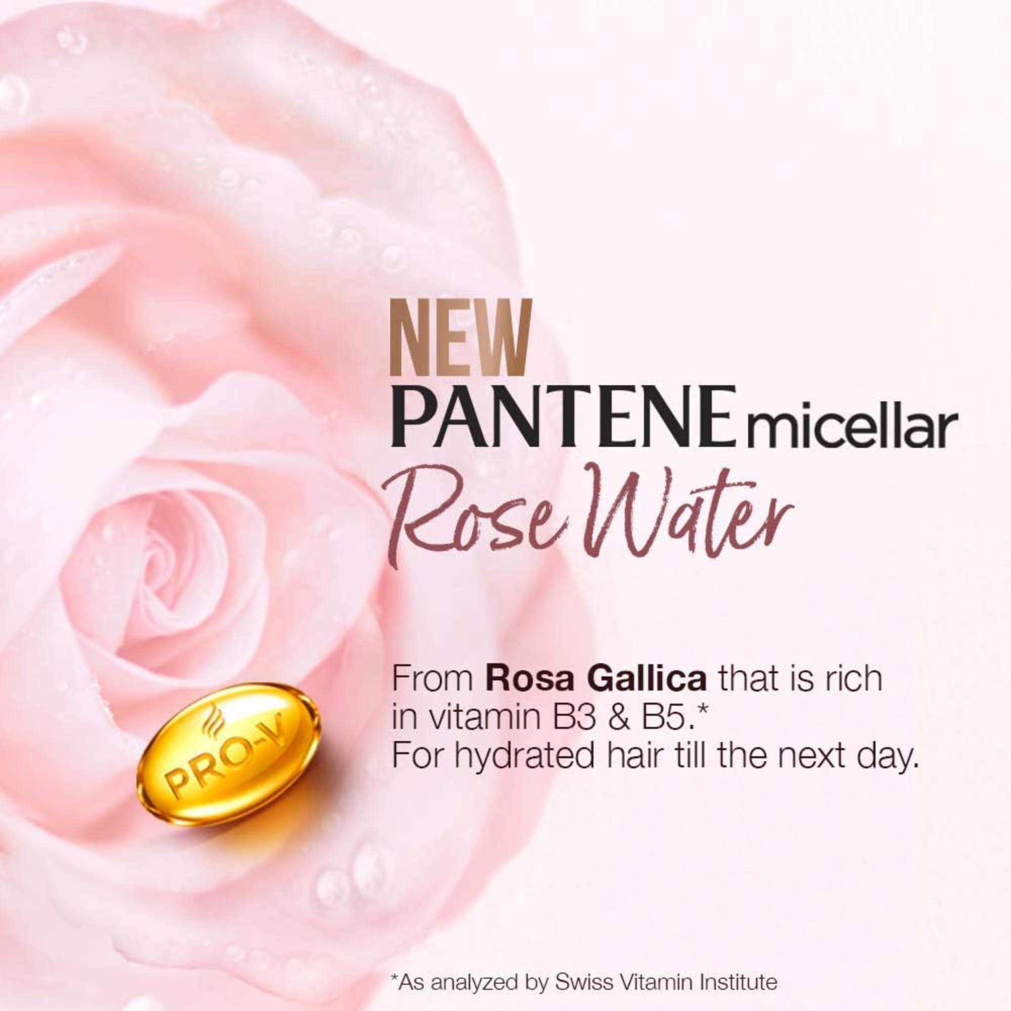 Pantene Micellar Detox & Hydrate Rose Water Scalp Shampoo