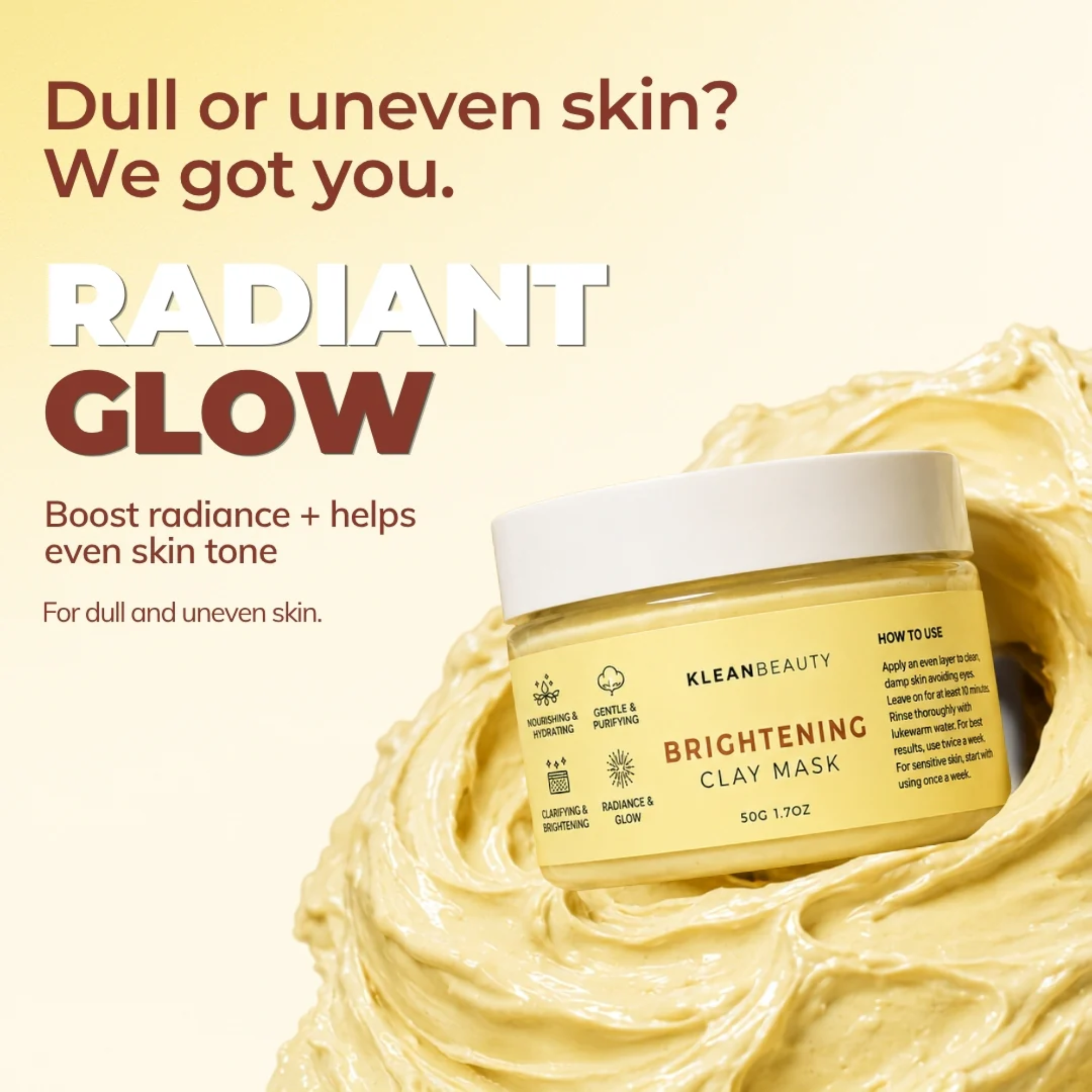 Klean Beauty Brightening Clay Mask