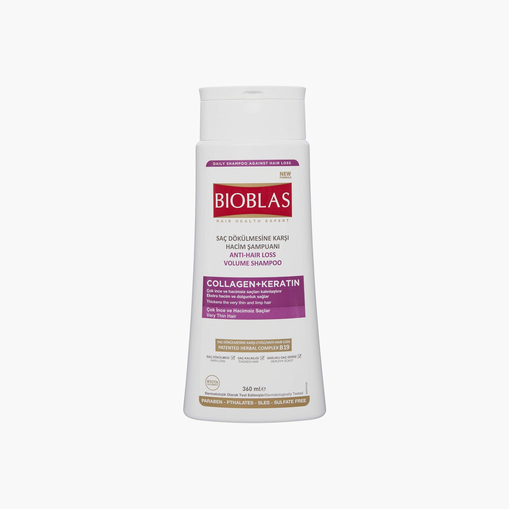 Bioblas Herbal Shampoo For Hair Loss Collagen + Keratin 360ml - TheSkinFit