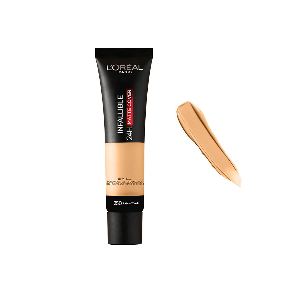 L'Oreal Paris Infallible 24H Matte Cover Liquid Foundation 250 Radiant Sand