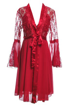 BLS Halette Silk And Chantilly Nighty Burgundy