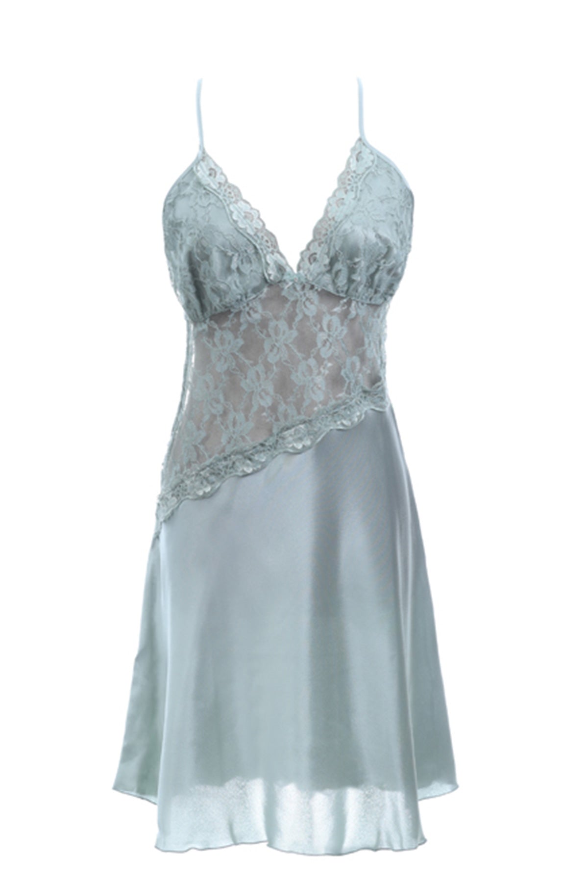 BLS Halette Silk And Chantilly Nighty Green