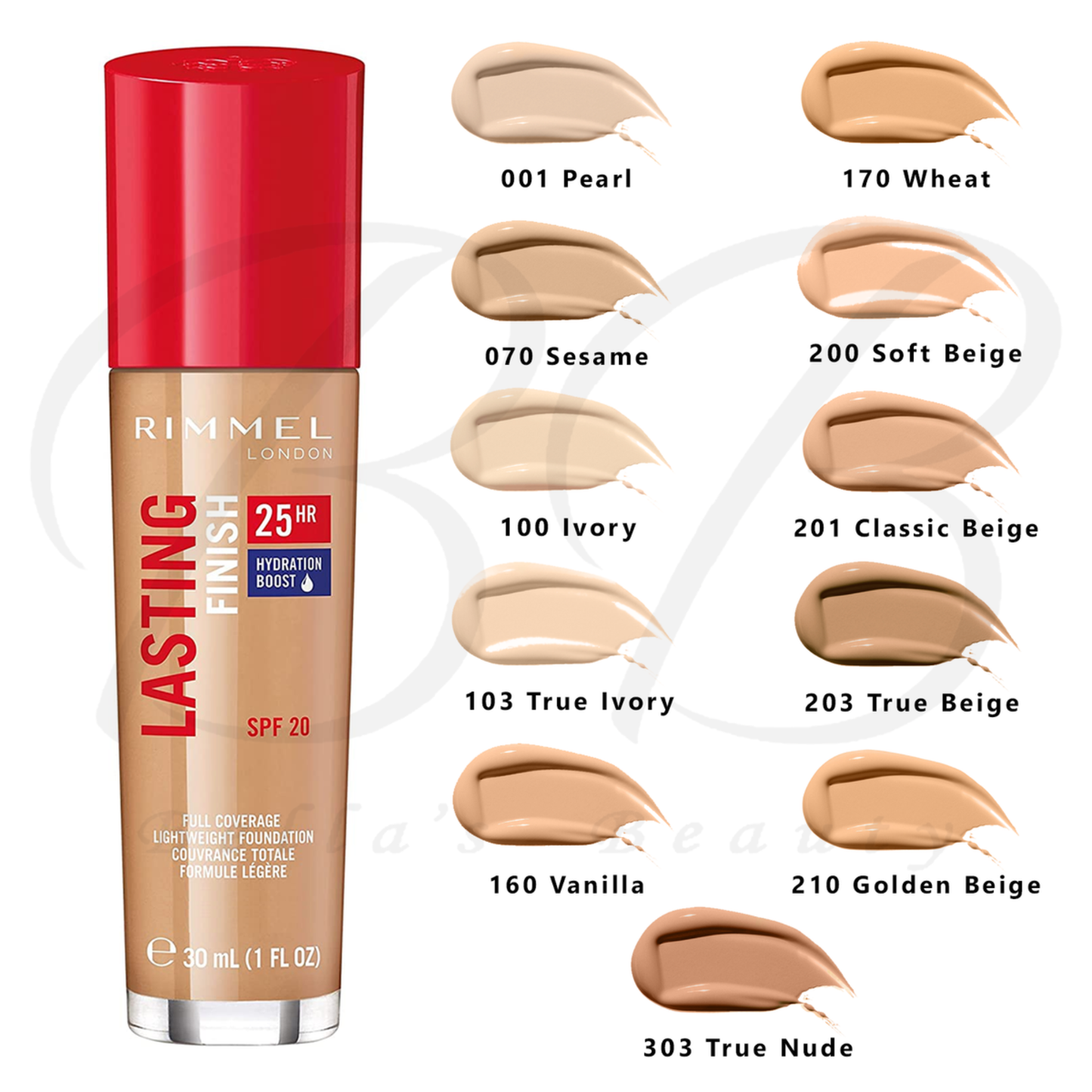 Rimmel Lasting Finish 25Hr Skin Perfecting Full Coverage Foundation 30ml