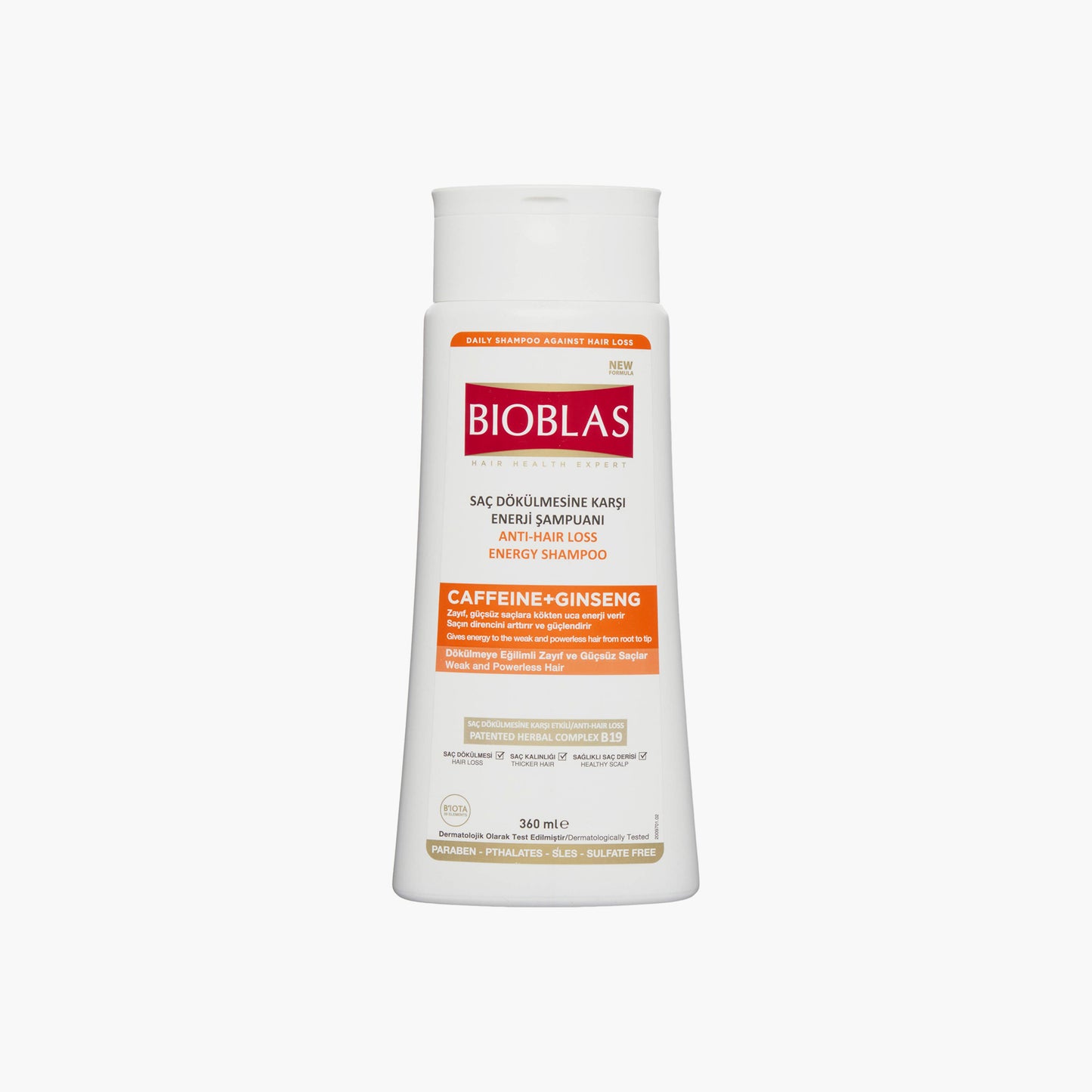Bioblas Anti-Hair Loss Energy Shampoo Caffeine + Ginseng 360ml