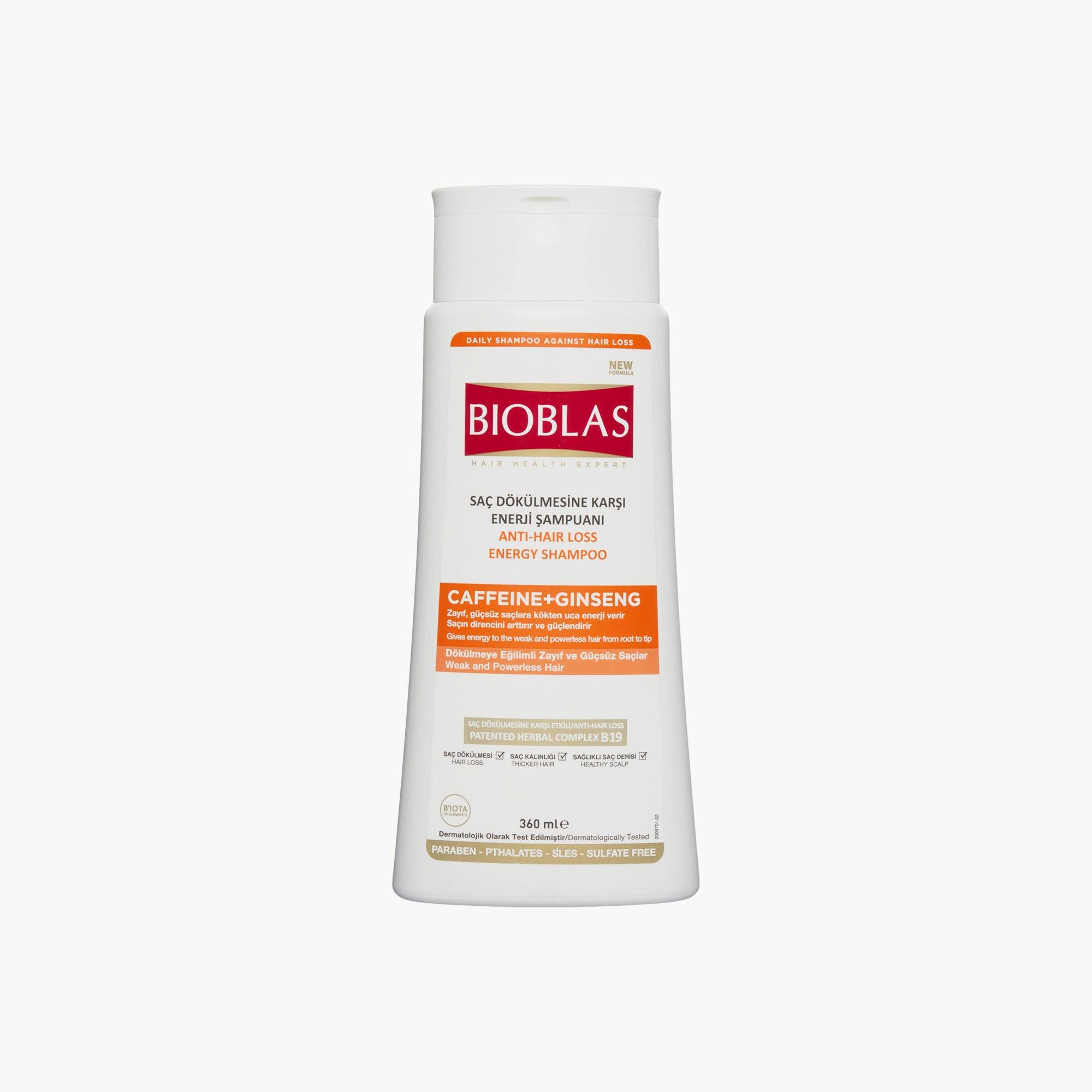 Bioblas Anti-Hair Loss Energy Shampoo Caffeine + Ginseng 360ml - TheSkinFit
