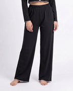 Sajiero Cotton PJ Set Velour Black