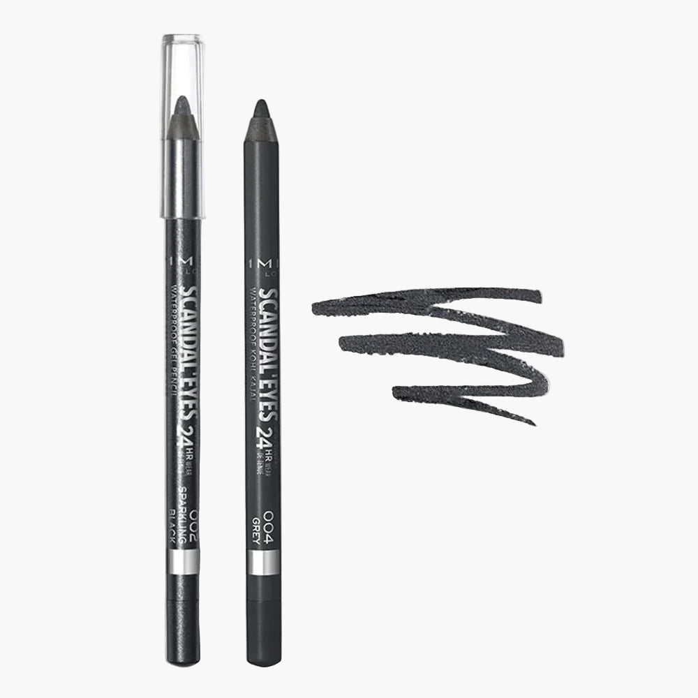 Rimmel Scandal Eyes 24HR Waterproof Kohl Kajal Black Set how to use