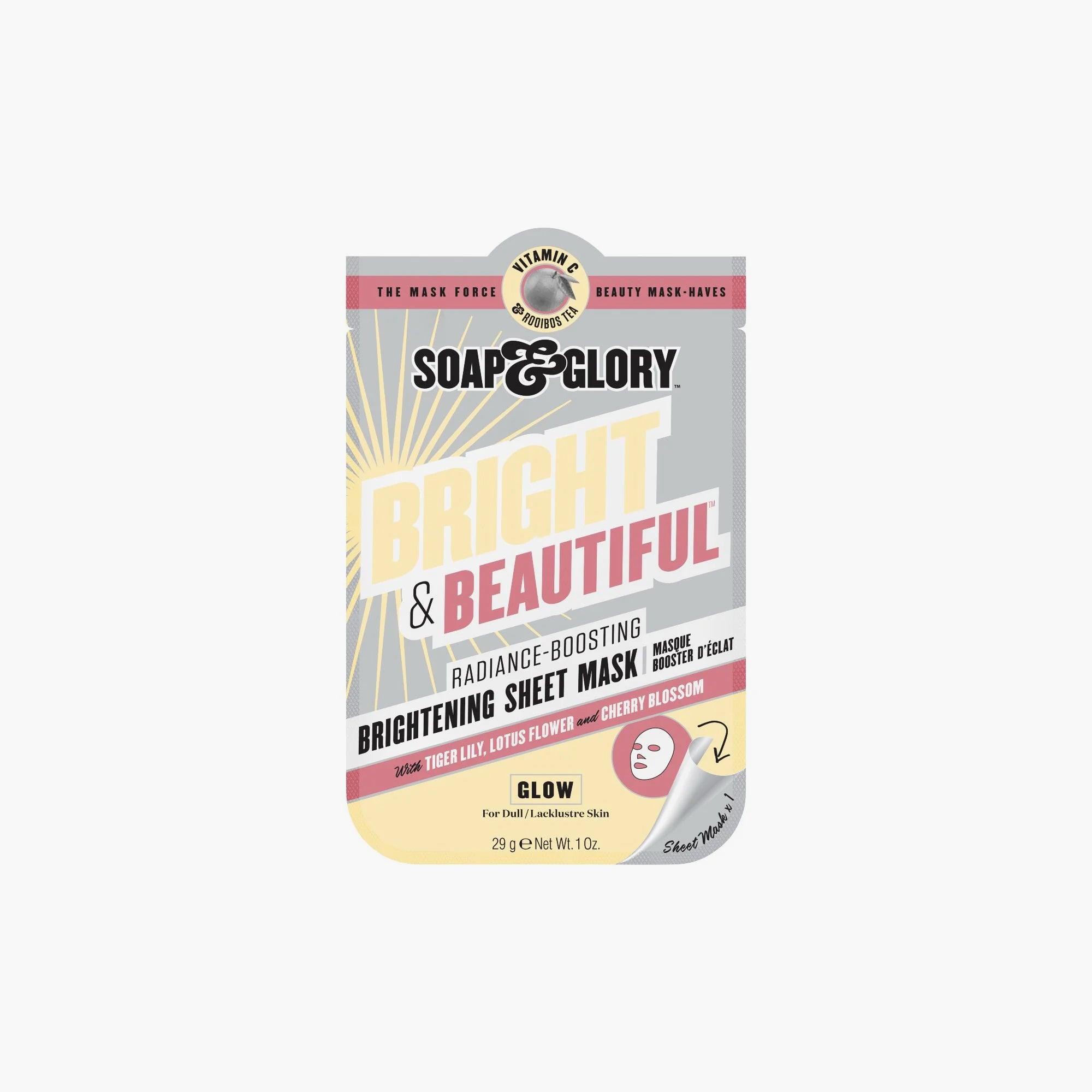 Soap & Glory Bright & Beautiful Radiance-Boosting Brightening Sheet Mask 1 Piece - TheSkinFit