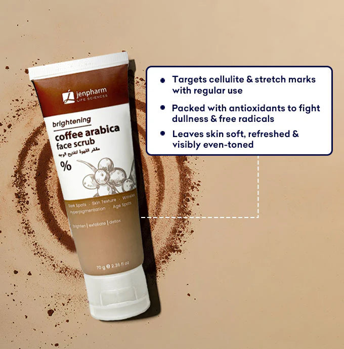 jenpharm brightening coffee scrub 70gm price in pakistan