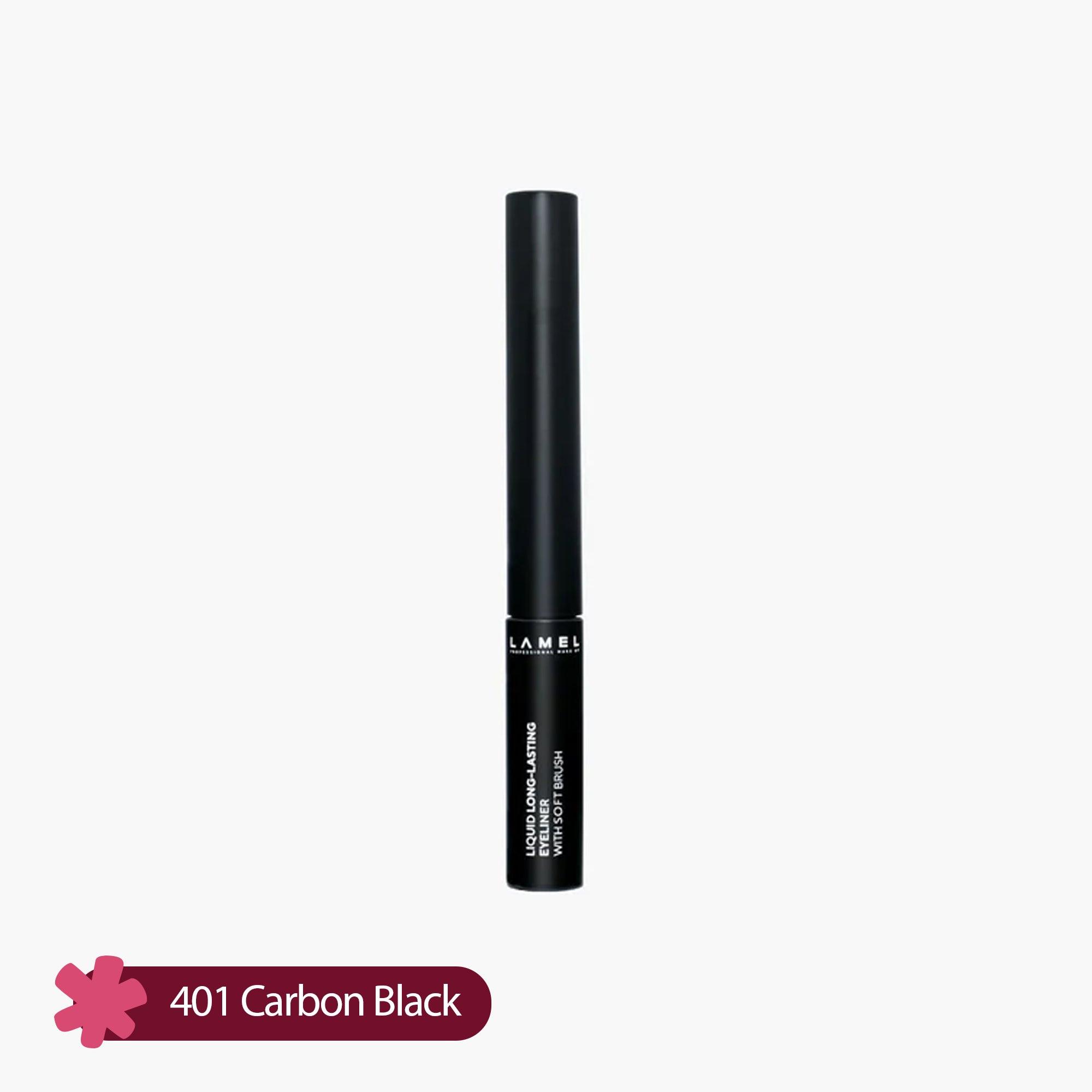 Lamel Liquid Long-Lasting Eyeliner With Soft Brush 401 Carbon Black 4ml