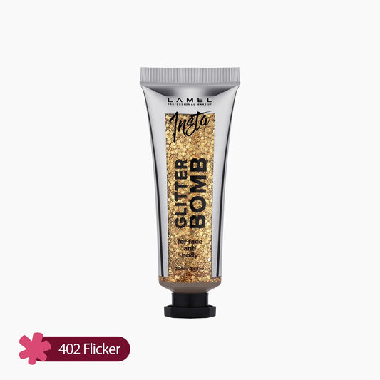 Lamel Insta Glitter Bomb For Face And Body 402 Flicker 20ml