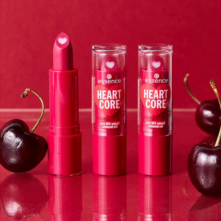 Essence Heart Core Fruity Lip Balm 3gm - 02 Sweet Strawberry