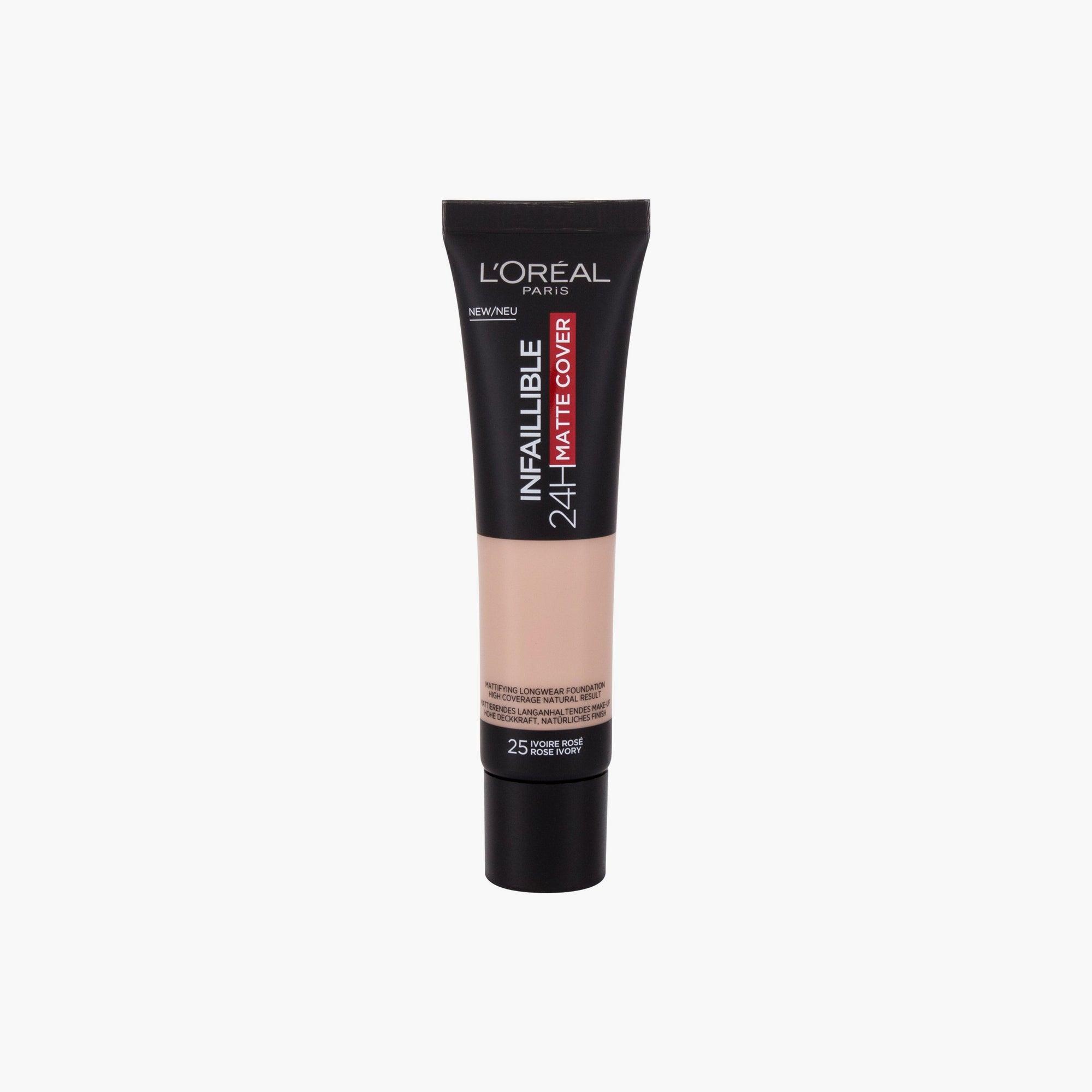 L'Oreal Paris Infallible 24H Matte Cover Liquid Foundation 25 Rose Ivory 30ml