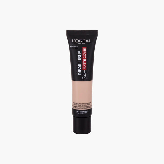 L'Oreal Paris Infallible 24H Matte Cover Liquid Foundation 25 Rose Ivory 30ml - TheSkinFit