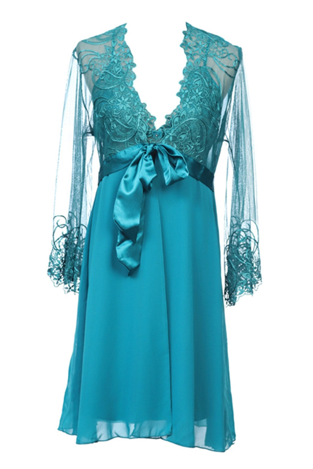 BLS Hanriette Silk And Chantilly Nighty Emerald