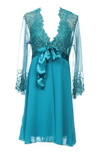 BLS Hanriette Silk And Chantilly Nighty Emerald