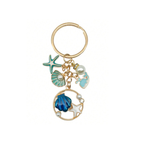 VAYL Beauty Ocean Sea Star Shell Pearl & Dolphin Key Chain