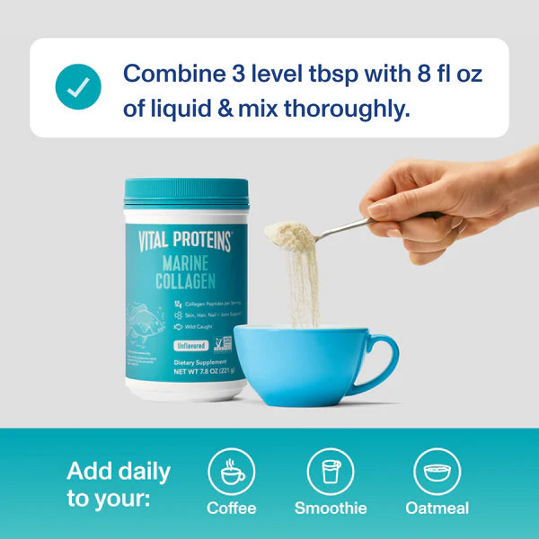 Vital Proteins Marine Collagen Unflavored Dietary Supplement 221gm