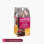 L'Oreal Paris Casting Creme Gloss No Ammonia Caring Cream Color 513 Ashy Nude Brown Box