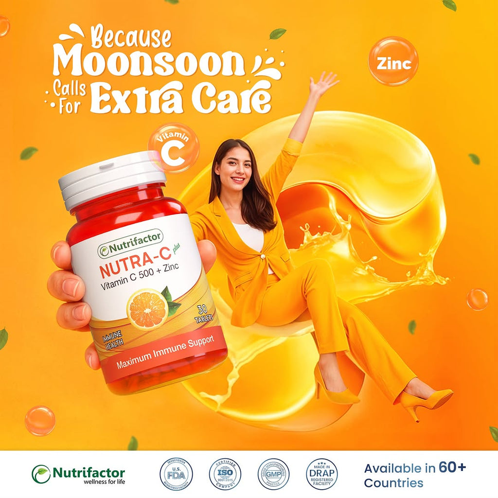 Nutrifactor Nutra-C Plus Vitamin C 500 + Zinc Supplements