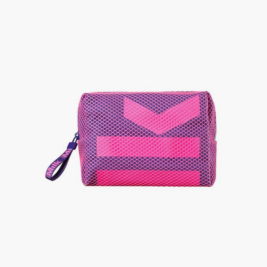 Milk Makeup Purple & Pink Honeycomb Mesh Cosmetics Travel Case Pouch