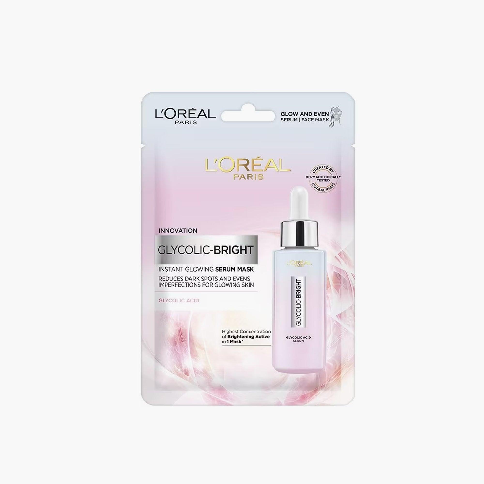 L'Oreal Paris Glycolic-Bright Instant Glowing Serum Mask - TheSkinFit