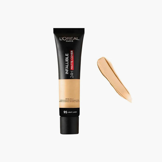 L'Oreal Paris Infallible 24H Matte Cover Liquid Foundation 95 Light Linen 35ml - TheSkinFit