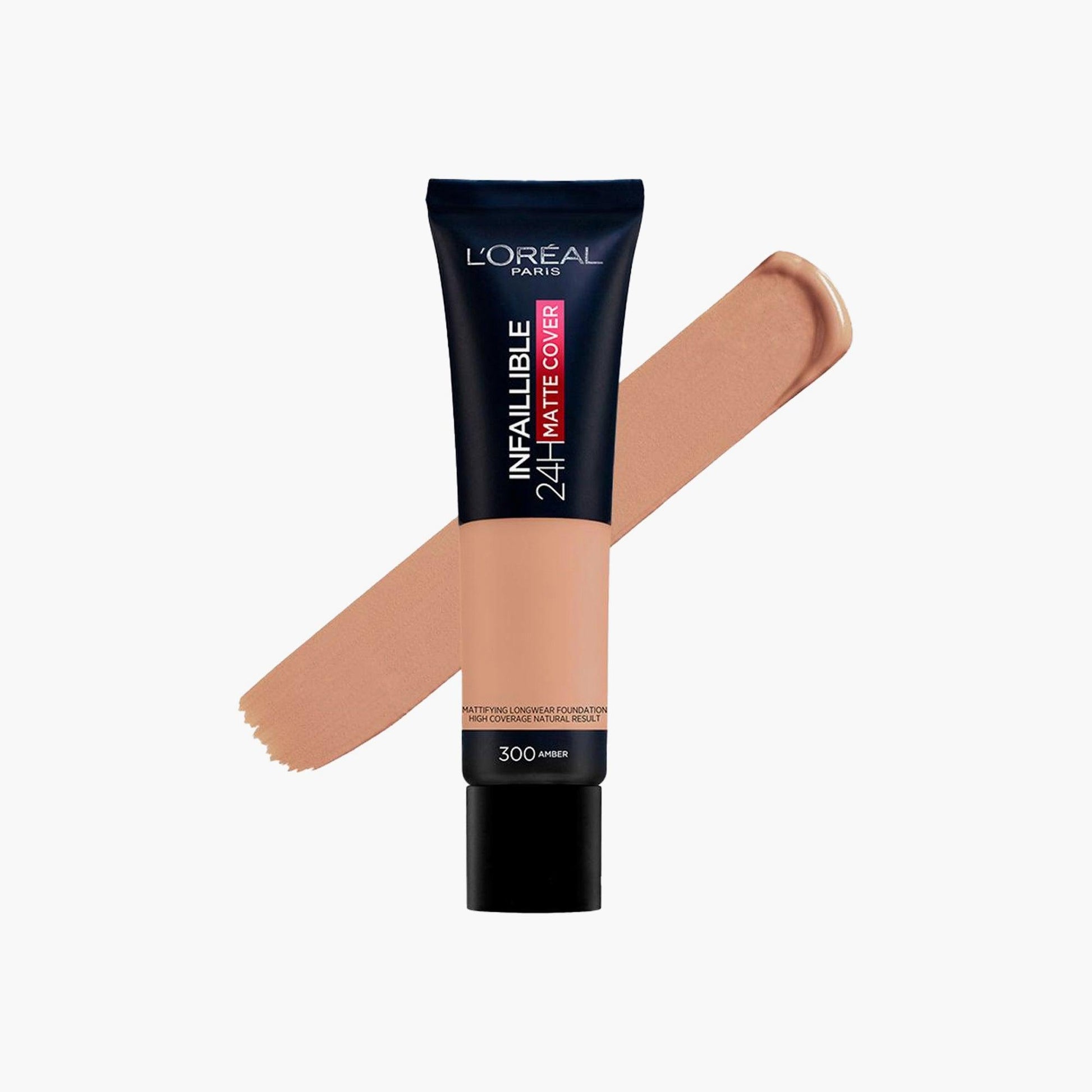 L'Oreal Paris Infallible 24H Matte Cover Liquid Foundation 300 Amber 35ml - TheSkinFit