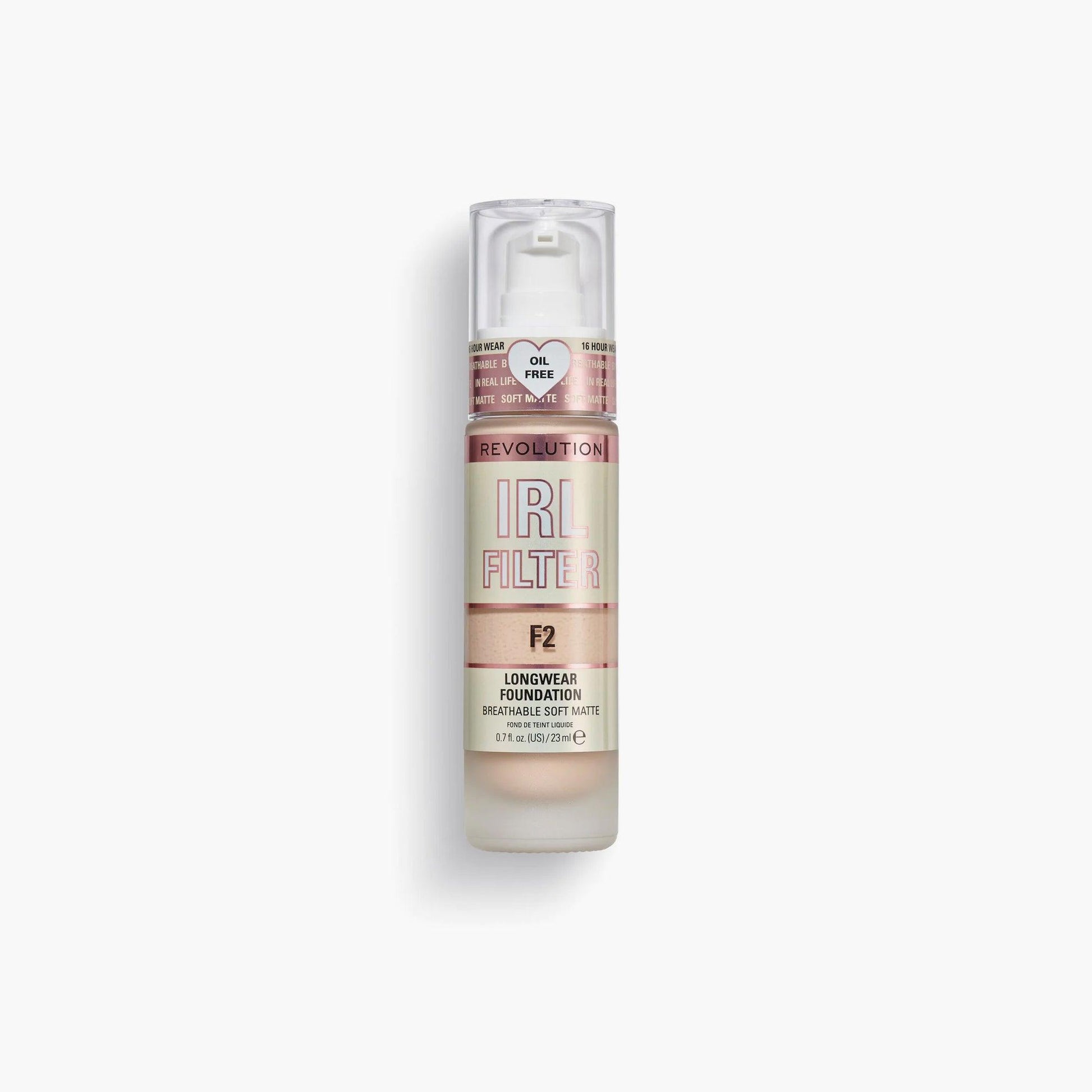 Revolution IRL Filter Longwear Foundation F2 23ml - TheSkinFit