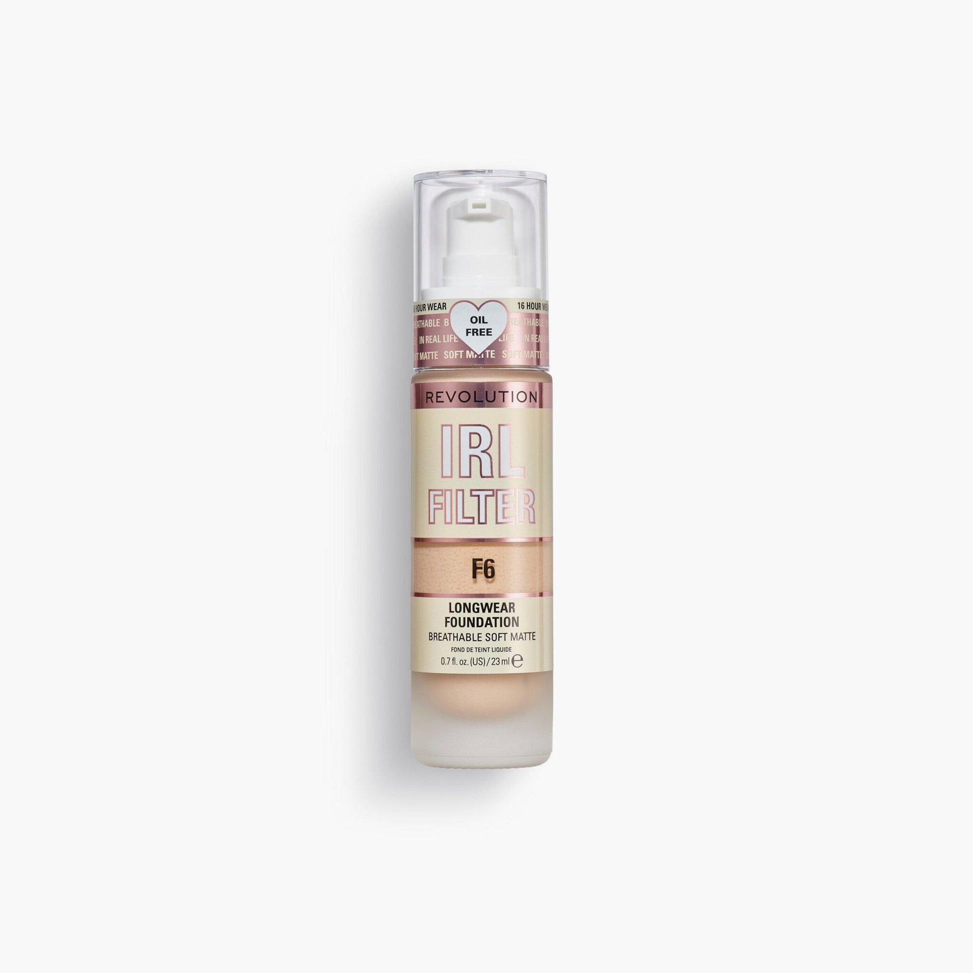 Revolution IRL Filter Longwear Foundation F6 23ml - TheSkinFit