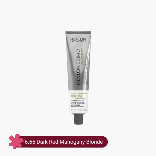 Revlon Professional Revlonissimo Color Sublime Ammonia Free Hair Color 6.65 Dark Red Mahogany Blonde 75ml