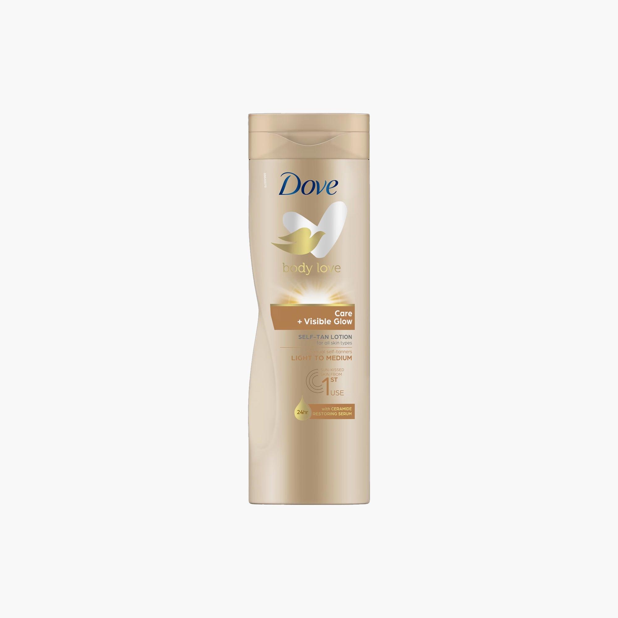 Dove Body Love Care+Visible Glow Self-Tan Body Lotion Light to Medium 400ml