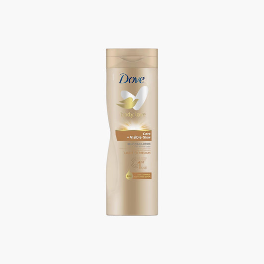 Dove Body Love Care+Visible Glow Self-Tan Body Lotion Light to Medium 400ml - TheSkinFit