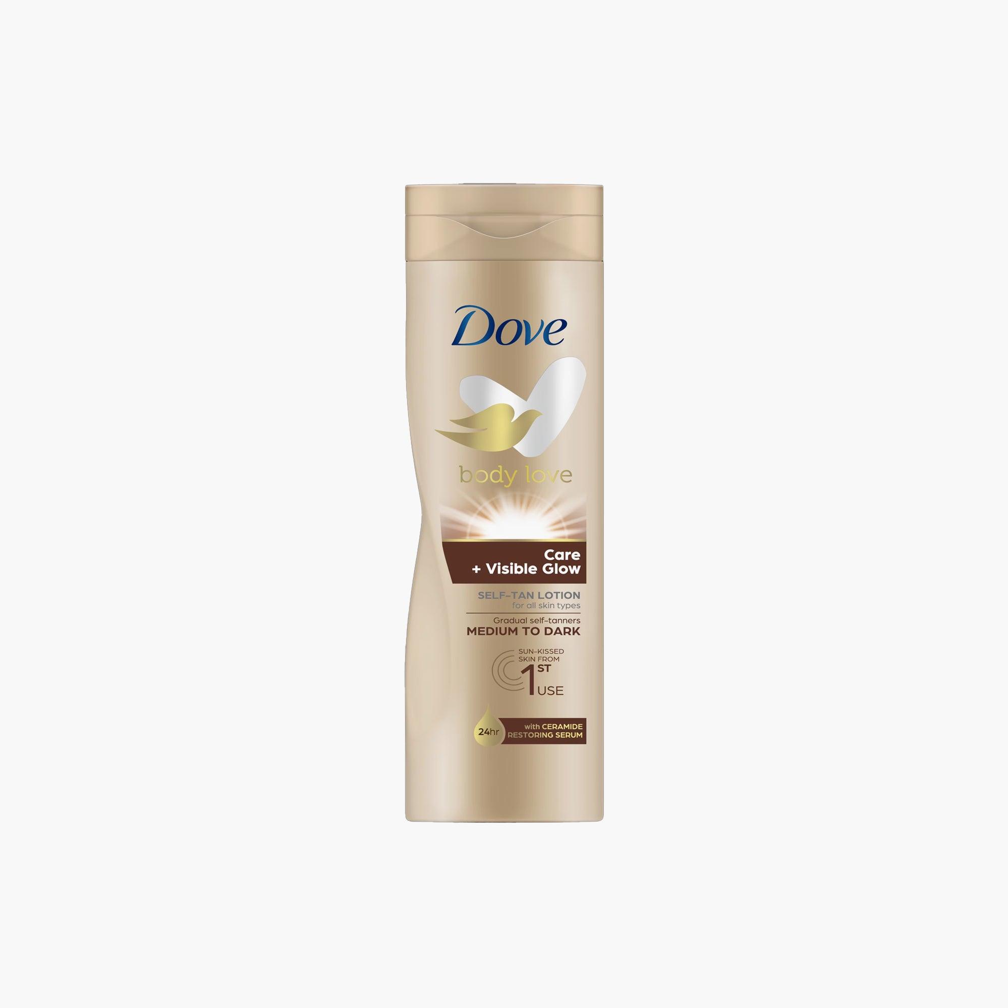 Dove Body Love Care+Visible Glow Self-Tan Body Lotion Medium to Dark 400ml