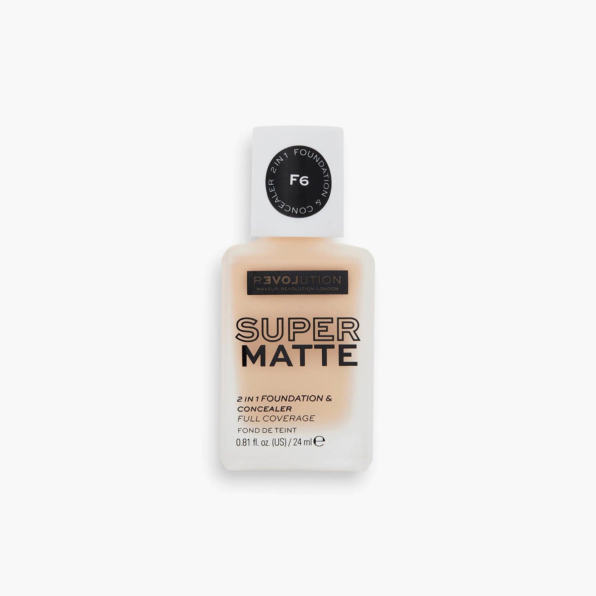 Revolution Relove Super Matte 2 in 1 Full Coverage Foundation & Concealer F6 24ml