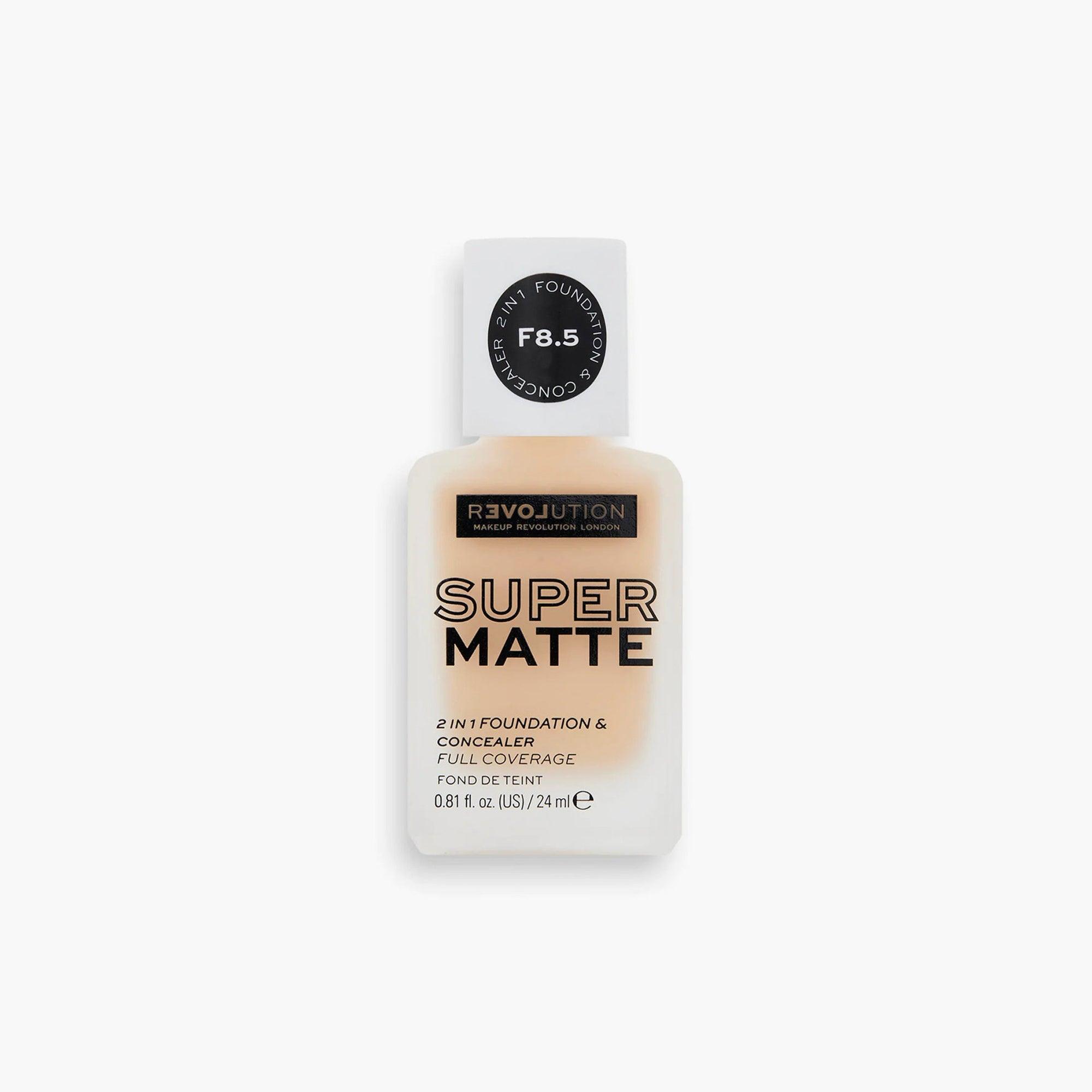 Revolution Relove Super Matte 2 in 1 Full Coverage Foundation & Concealer F8.5 24ml