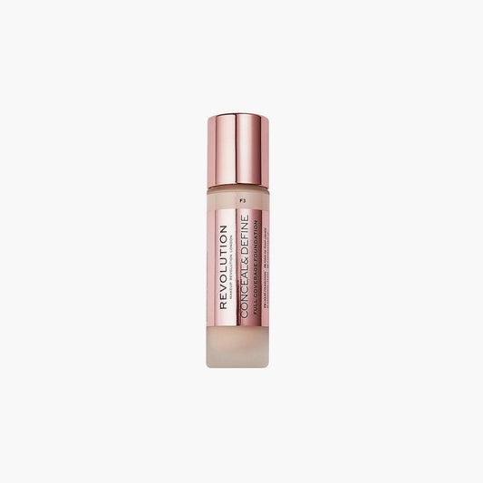 Revolution Conceal & Define Full Coverage Liquid Foundation F3 23ml - TheSkinFit