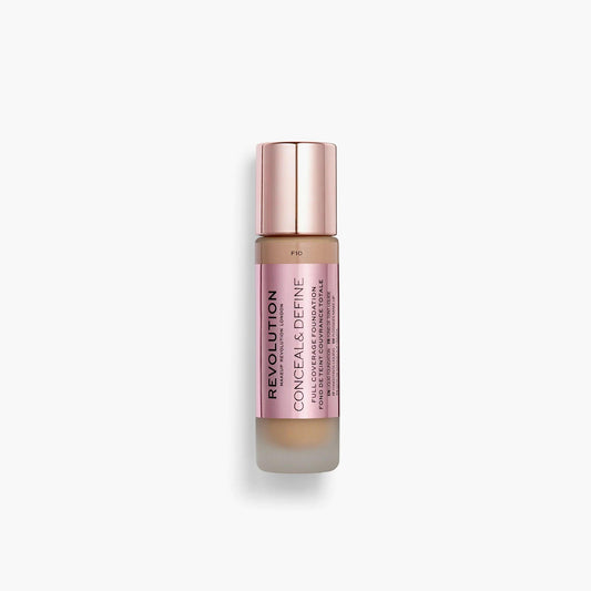 Revolution Conceal & Define Full Coverage Liquid Foundation F10 23ml - TheSkinFit