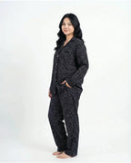 Sajiero Linen Pajama Suit Blushy Heart White