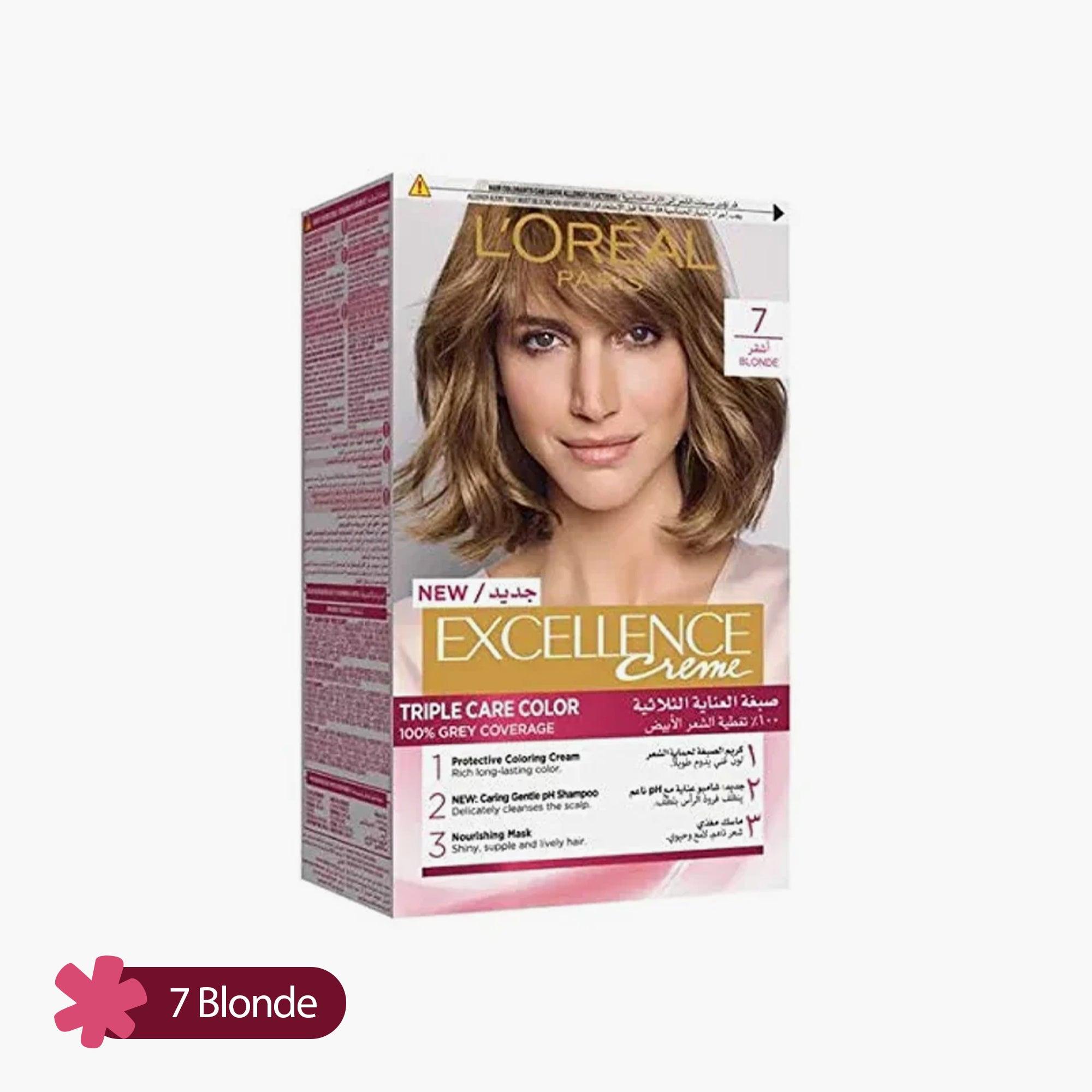 L'Oreal Paris Excellence Creme Triple Care Color 7 Blonde Box
